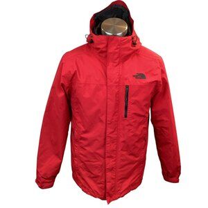 North Face HyVent Hooded Ski Snowboard Jacket Mens Medium Red